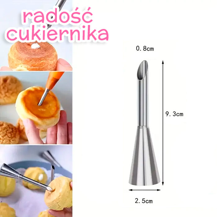 Tylka stal nierdzewna do napełniania, 9,3 cm 