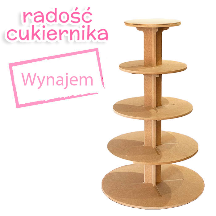 Wynajem stojaka na tort i babeczki, 5 poziomów 