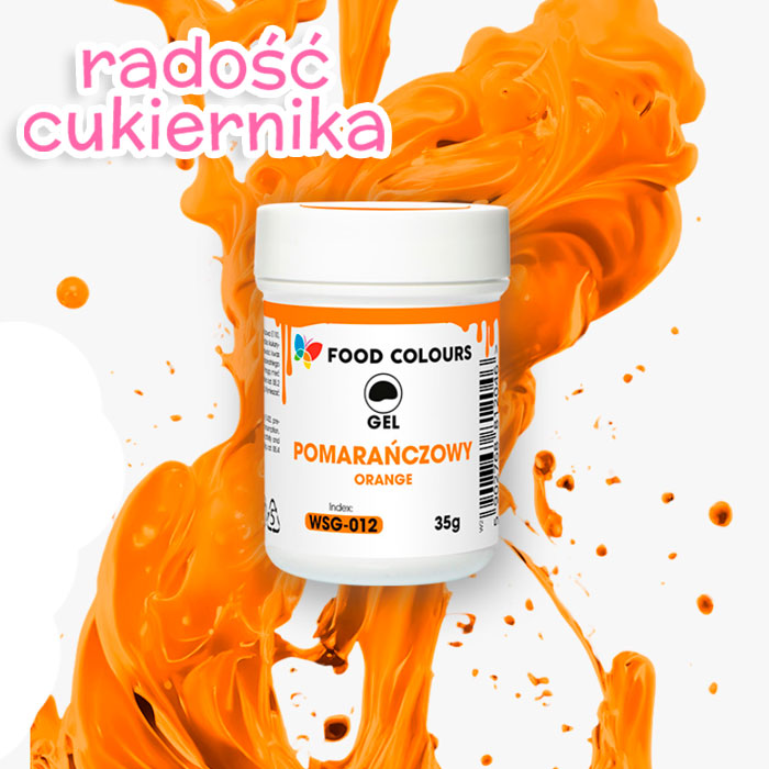 Barwnik w żelu Food Colours Power Gel 35 g, pomarańczowy 