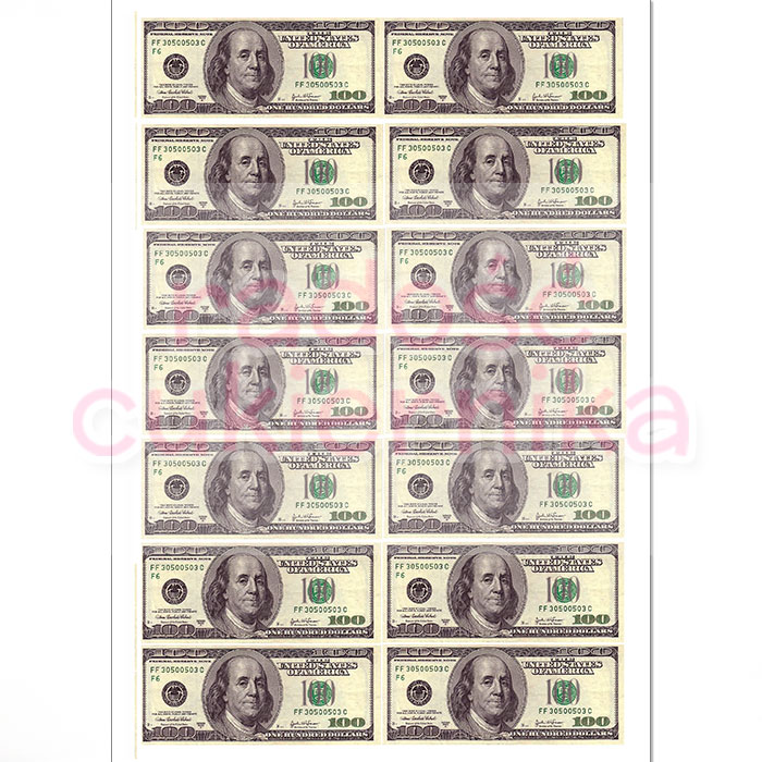 Opłatek na tort "Dolar №1"  