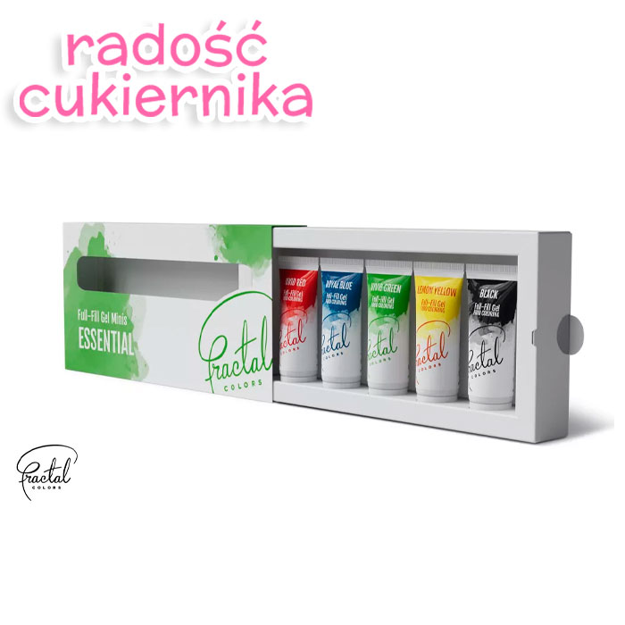 Zestaw klasycznych kolorów barwników spożywczych w żelu Gel Minis Fractal 5х12 g 