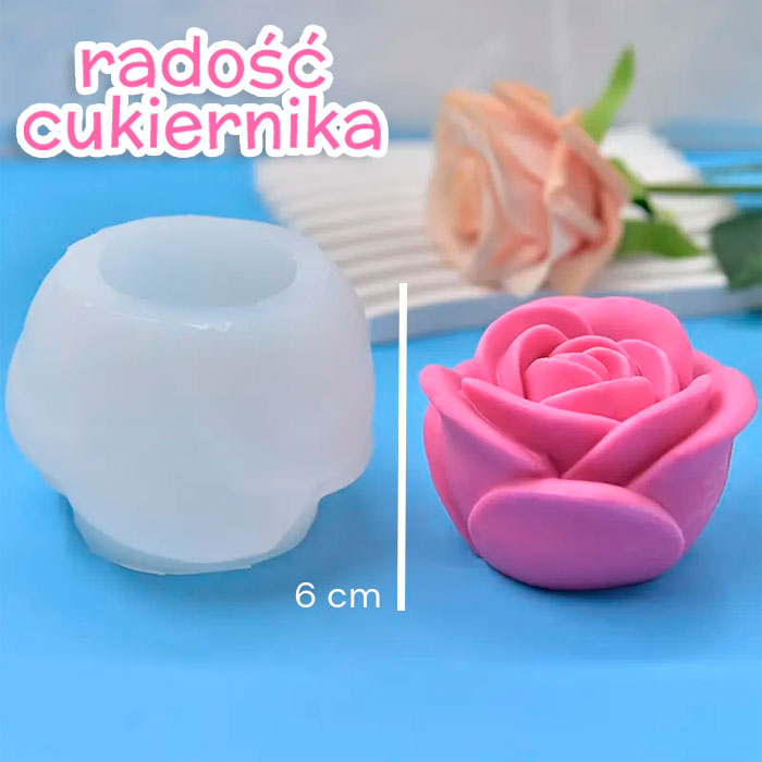 Forma silikonowa "Róża", 6 cm 