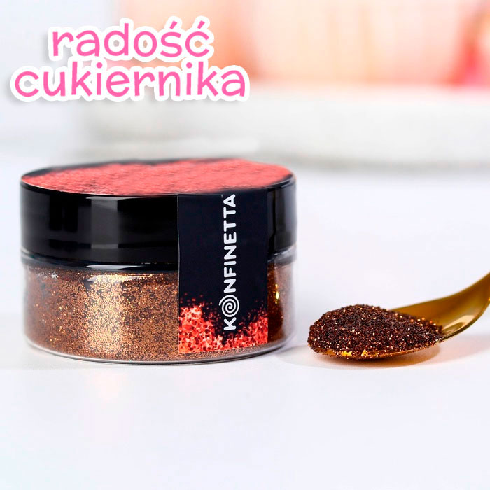 Brokat spożywczy, brązowy, duża frakcja, 10 g