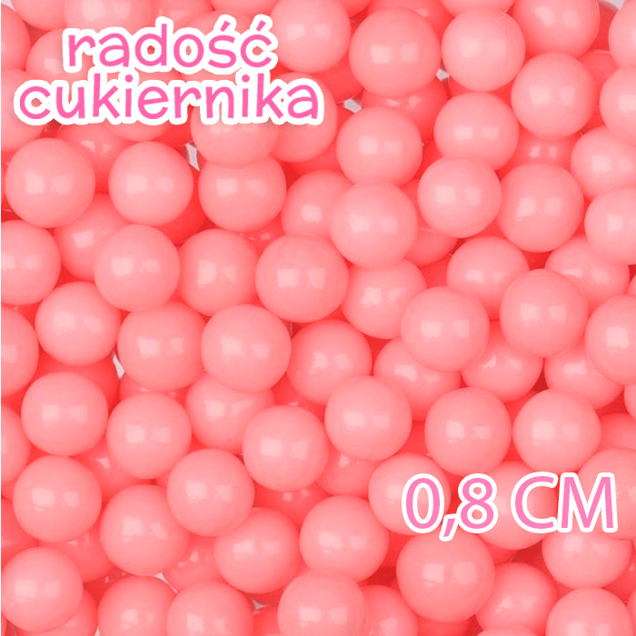 Posypka różowe kulki cukru 0,8 см, 50 g 