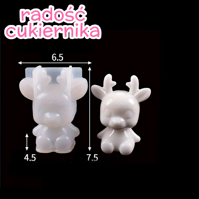 Forma silikonowa 3D Jelonek, 7,5 cm 