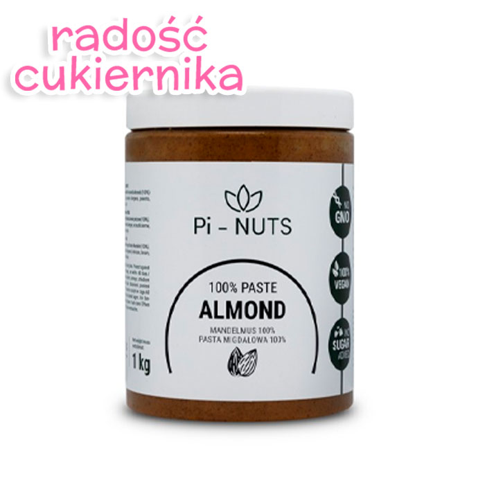 Pasta z prażonych migdałów 100% Pi Nuts 1 kg 
