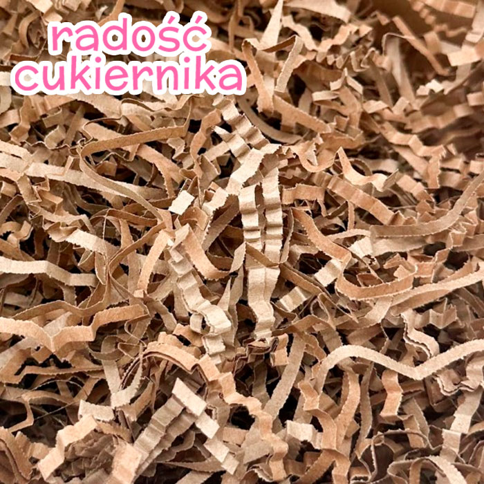 картинка Wypełniacz papierowy wiórki brąz, 50 g 