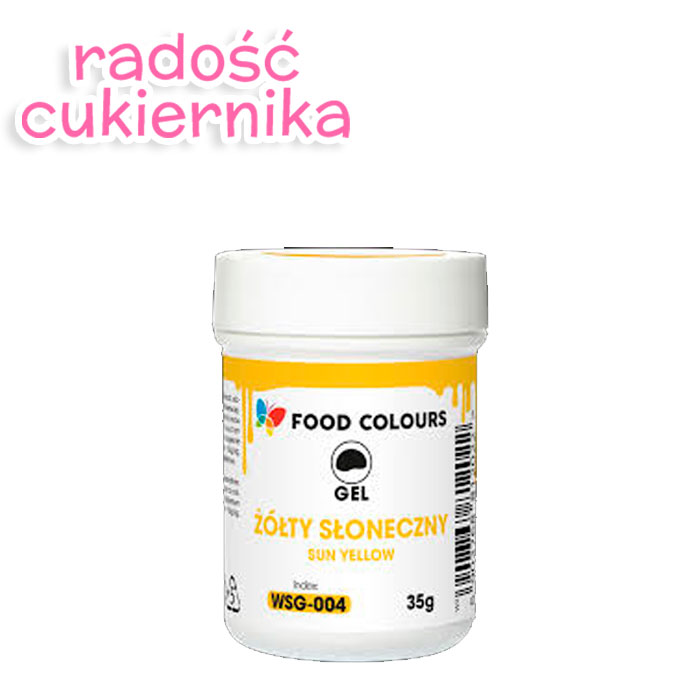 Barwnik w żelu Food Colours Power Gel 35 g, żółty słoneczny 