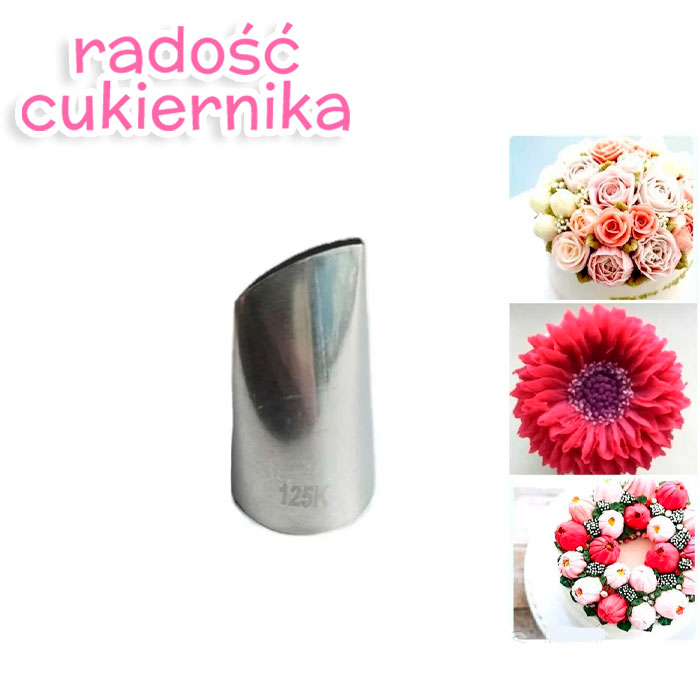 Tylka stal nierdzewna №125K płatek róży 4 cm 
