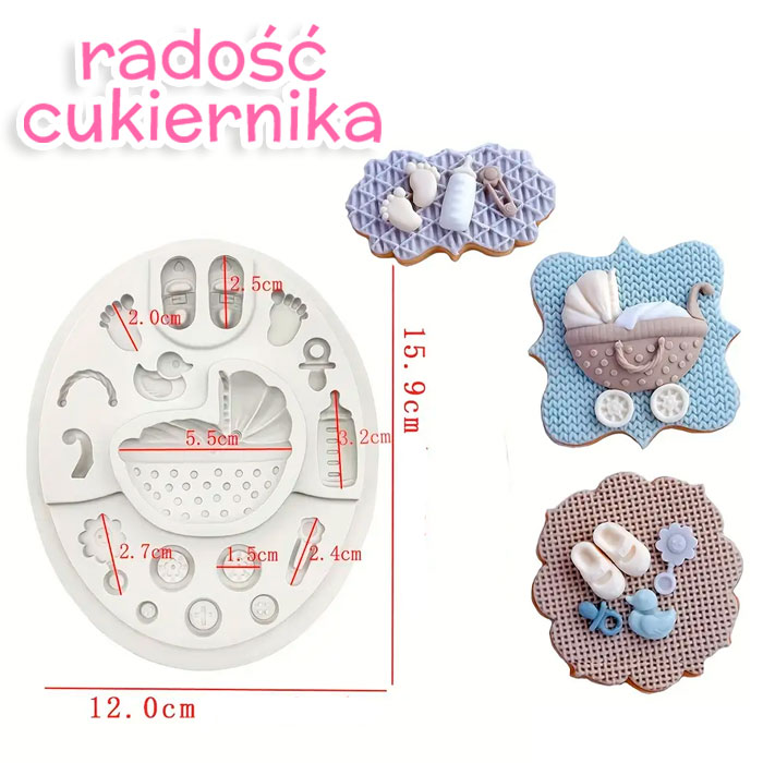 Forma silikonowa "Maluchy", 15,9 cm 