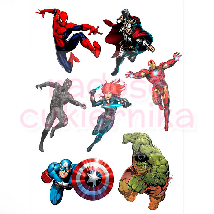 Opłatek na tort "Avengers №3"  