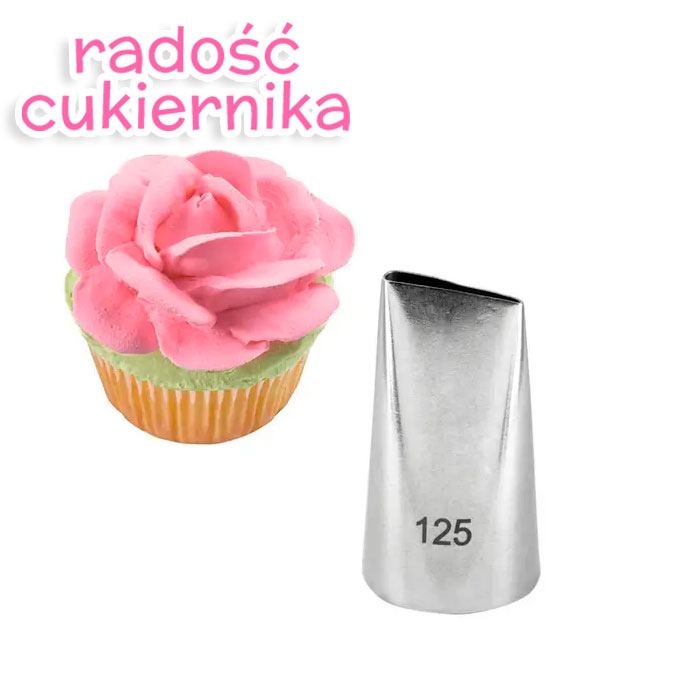 Tylka stal nierdzewna №125 płatek róży 4 cm 