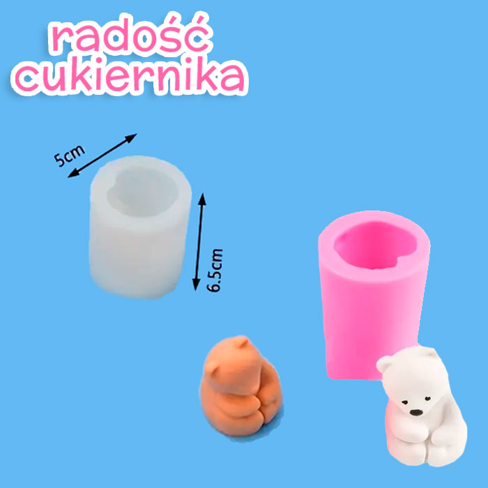 Forma silikonowa 3D Miś 6,5 cm 