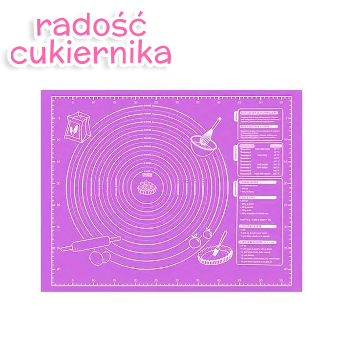 Silikonowa mata do wałkowania i pieczenia 60 x 45 cm 