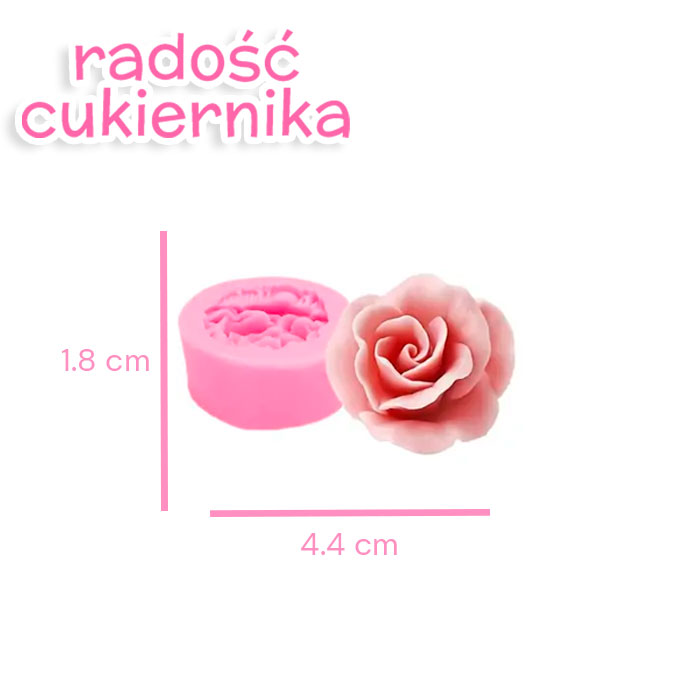 Forma silikonowa "Róża", 1,8 x 4,4 cm 