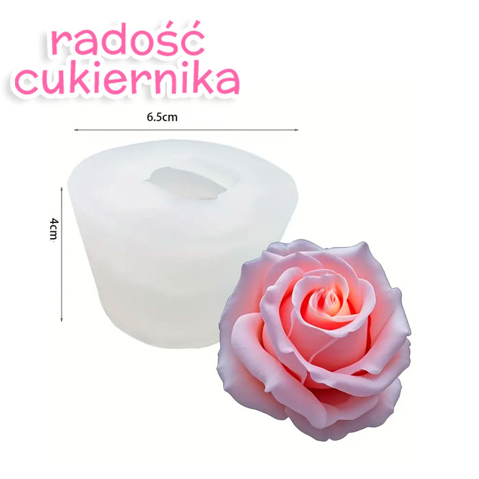 Forma silikonowa "Róża", 6,5x4 cm 