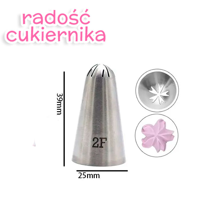 Tylka stal nierdzewna 2F, 3,9 cm 