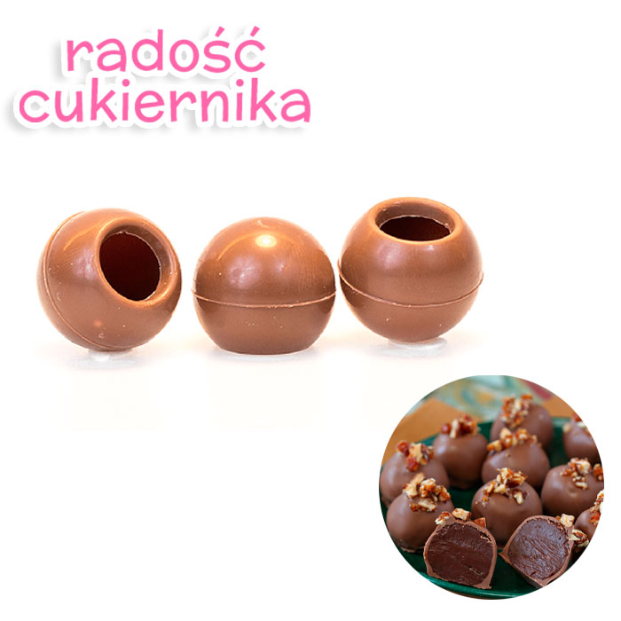 Korpusy truflowe z czekolady mlecznej, 10 szt 