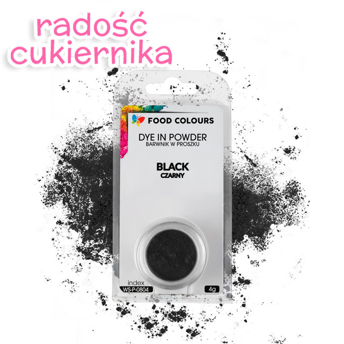 Barwnik wodnorozpuszczalne w proszku Food Colours, 4 g, czarny 