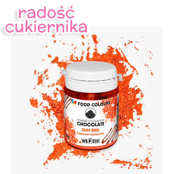 картинка Barwnik spożywczy do czekolady, 20g czerwony słoneczny 