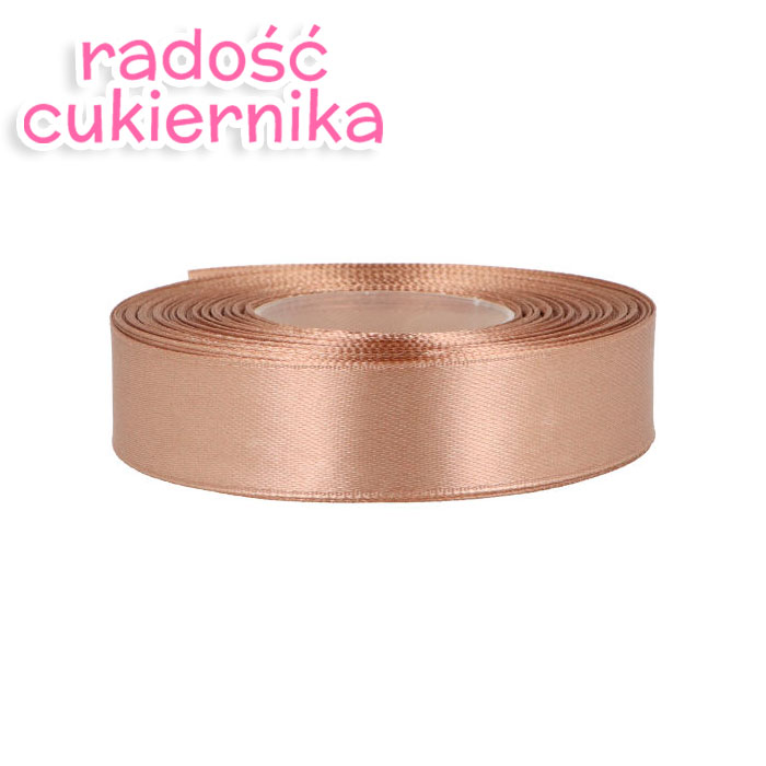 Wstążka satynowa miedź, 25 m, 18 mm 