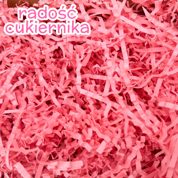 картинка Wypełniacz papierowy wiórki różowy, 50 g 