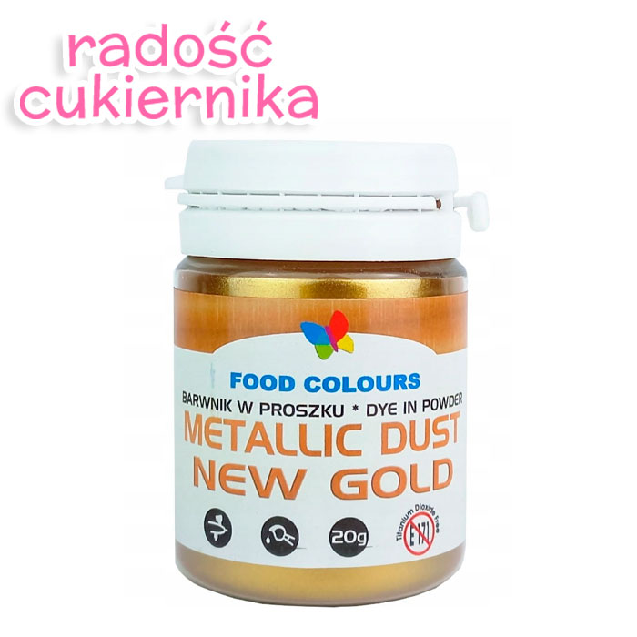 Barwnik spożywczy New Gold Metallic Dust, Food Colours 20 g