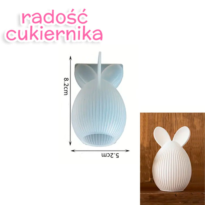 Forma silikonowa 3D Zajączek, 8,2 cm 