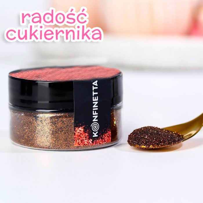 Brokat spożywczy, brązowy, duża frakcja, 5 g