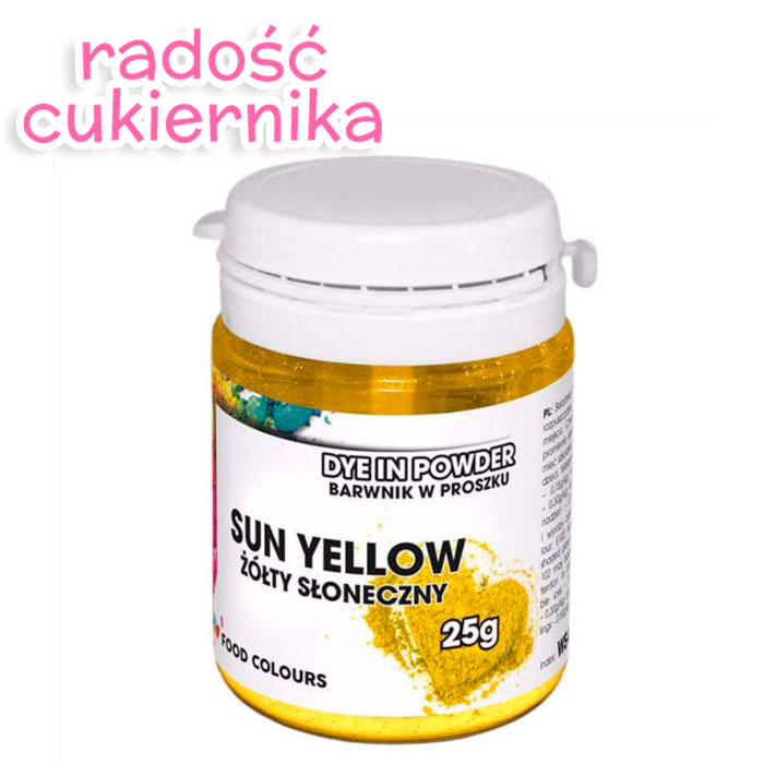 Barwnik wodnorozpuszczalne w proszku Food Colours, 25 g, żółty słoneczny  