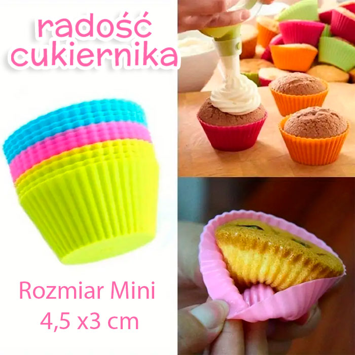 Zestaw foremek do muffinek i babeczek, 10 szt