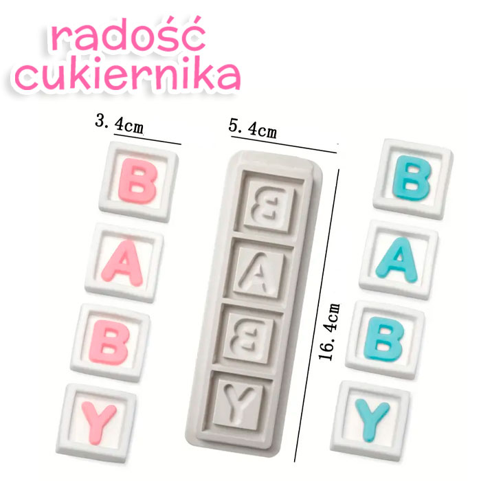 Silikonowa forma Baby 3,4 cm 