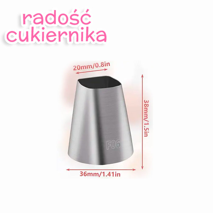 Tylka stal nierdzewna do kremu № F06, 3,8 cm 
