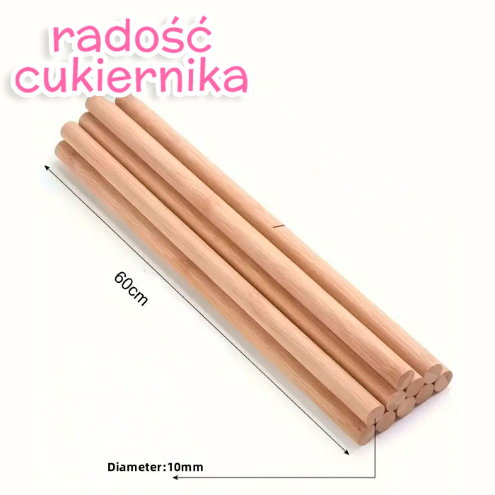 Oś środkowa D10 mm 60 cm (buk) 