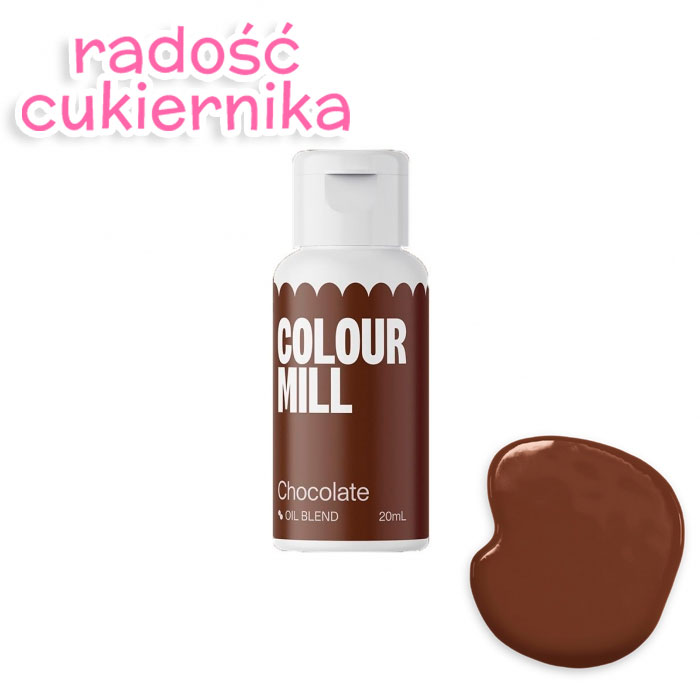 картинка Barwnik spożywczy olejowy Colour Mill brązowy Chocolate, 20 ml  