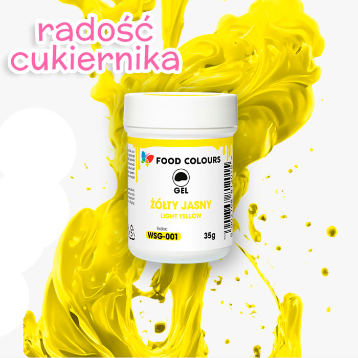 Barwnik w żelu Food Colours Power Gel 35 g, żółty jasny 