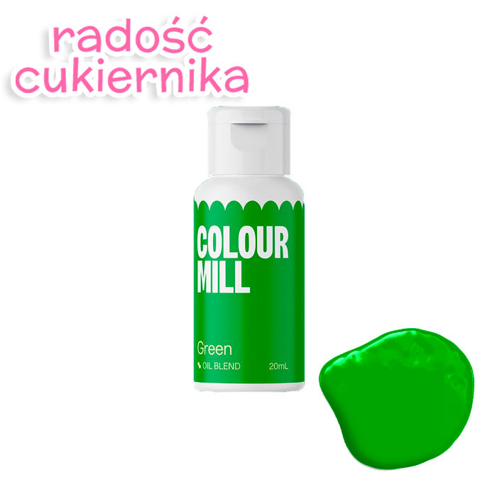 картинка Barwnik spożywczy olejowy Colour Mill zielony Green, 20 ml  