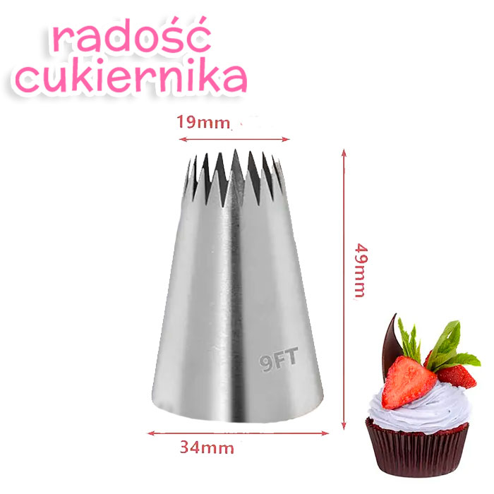 Tylka stal nierdzewna do kremu № 9FT 