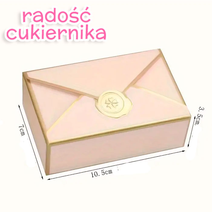 Pudełko na desery Świąteczne, 10,5x7 różowe 