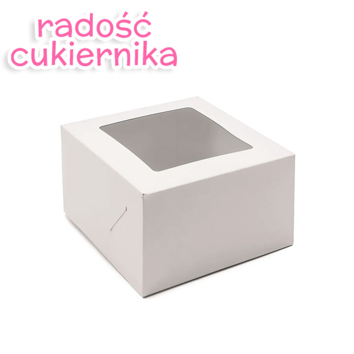 Pudełko białe z okienkiem 13x13x7 cm, 1szt 