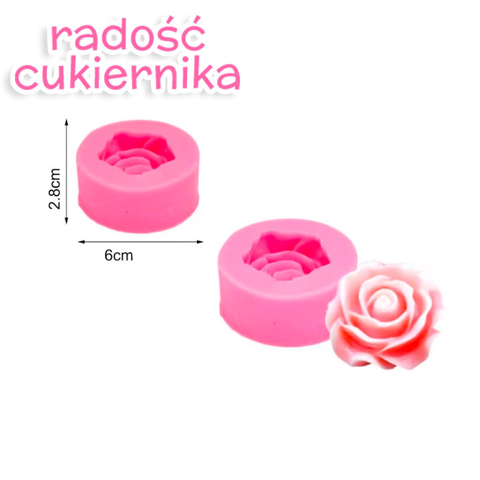 Forma silikonowa Różyczka, h-2,8, d-6,0 cm 