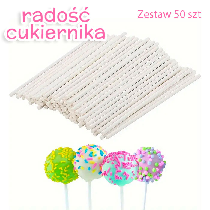 Zestaw patyczków plastikowych do deserów 12 cm, 50 sztuk 