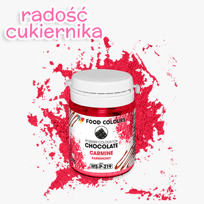 картинка Barwnik spożywczy do czekolady, 20g karminowy 