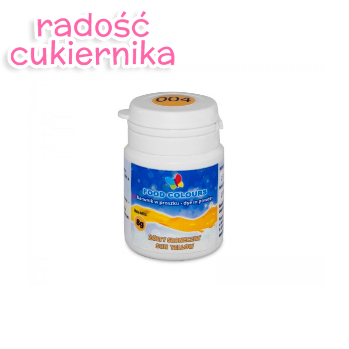 Barwnik wodnorozpuszczalne w proszku Food Colours, 8 g, żółty słoneczny  