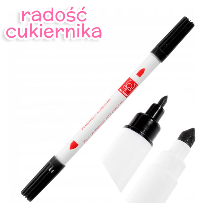 картинка Flamaster dwustronny spożywczy Modecor, czarny, 1szt 