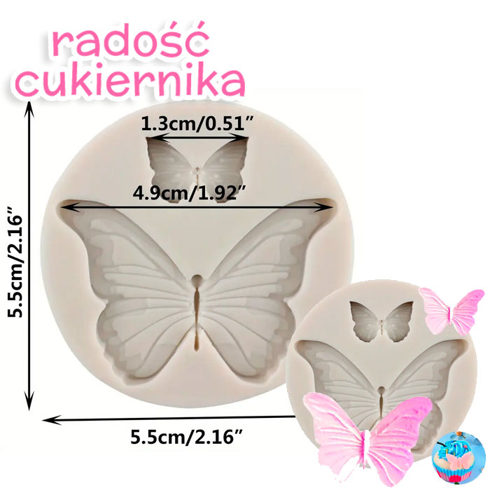 Forma silikonowa  Motyle d-5,5 cm 