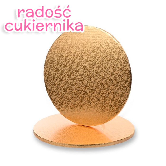  Podkład pod tort Modecor gruby złoty śr. 30 cm, 1szt 