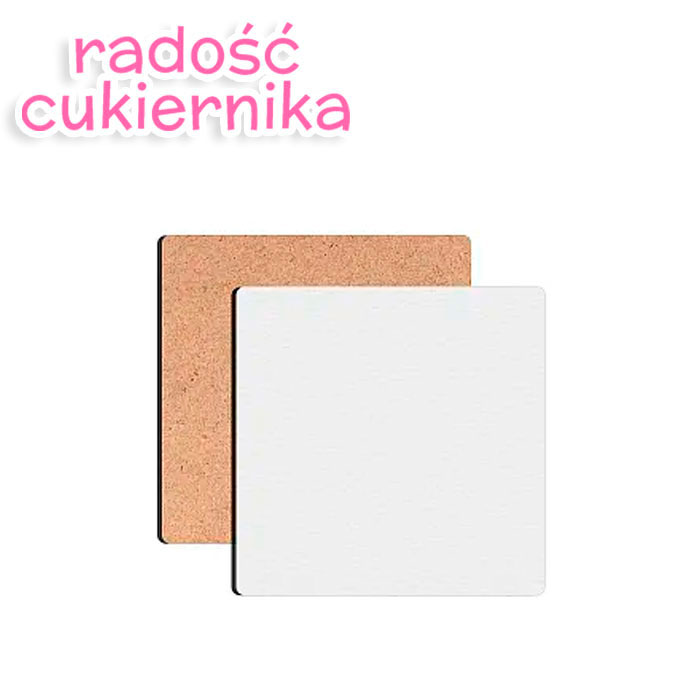  Podkład kwadratowy MDF do tortu 22 x 22 cm, 1szt 