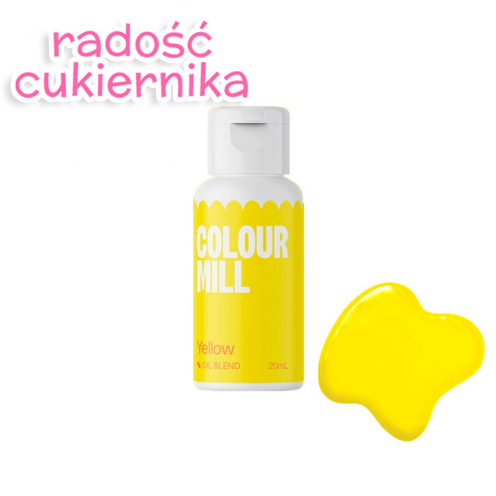 картинка Barwnik spożywczy olejowy Colour Mill żółty, 20 ml  