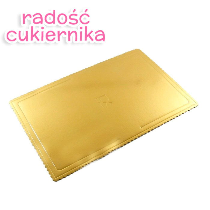  Podkład pod tort dwustronny złoto białe, 30x40 cm , 1szt 